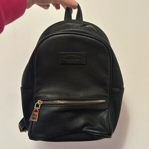 New Little Black Leather Backpack